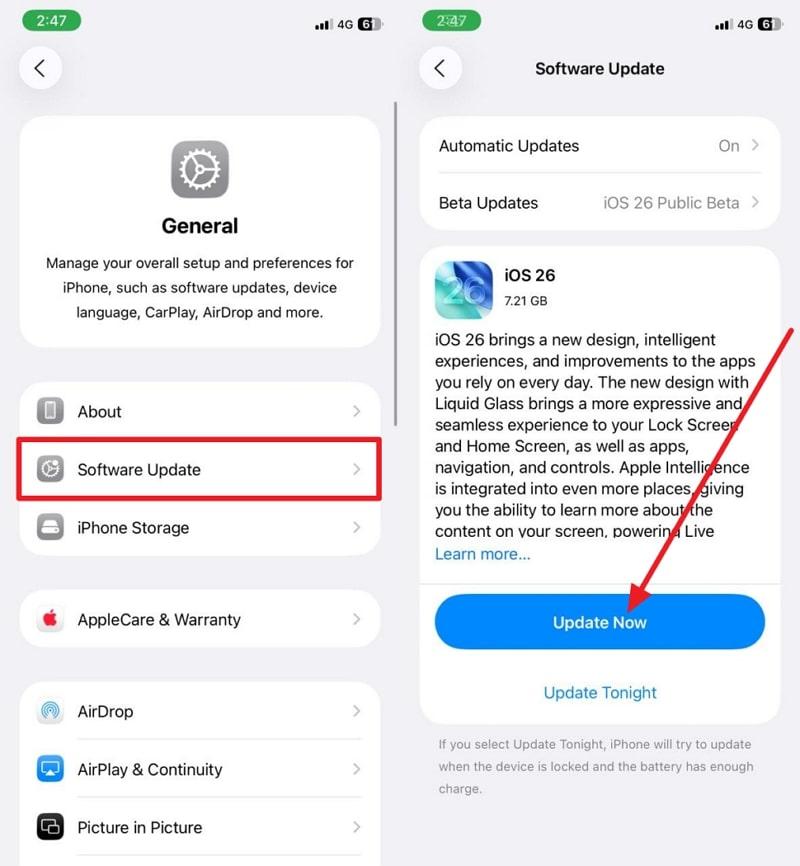 update phone ios